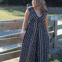 Black & Tan Tribal Jumpsuit