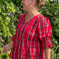 Ashford Top - Red Plaid