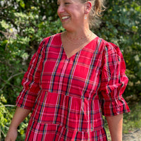 Ashford Top - Red Plaid