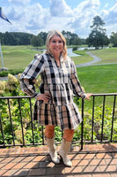 Shannon Dress - Tan Plaid
