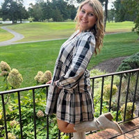 Shannon Dress - Tan Plaid