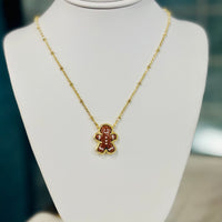 Gingerbread Gold Pendant Necklace in Brown Goldstone