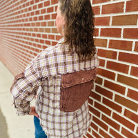 Brown Plaid Button Down Shirt