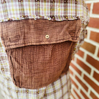 Brown Plaid Button Down Shirt