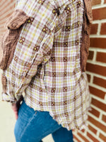 Brown Plaid Button Down Shirt
