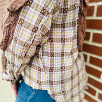 Brown Plaid Button Down Shirt