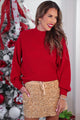 Sweet as Sugar Sweater - Red