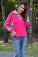 Juniper Plaid Pullover - Pink

