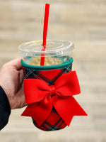 Christmas Plaid Iced Cup Coolie 22oz
