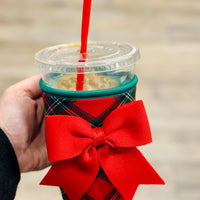 Christmas Plaid Iced Cup Coolie 22oz