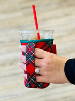 Christmas Plaid Iced Cup Coolie 22oz
