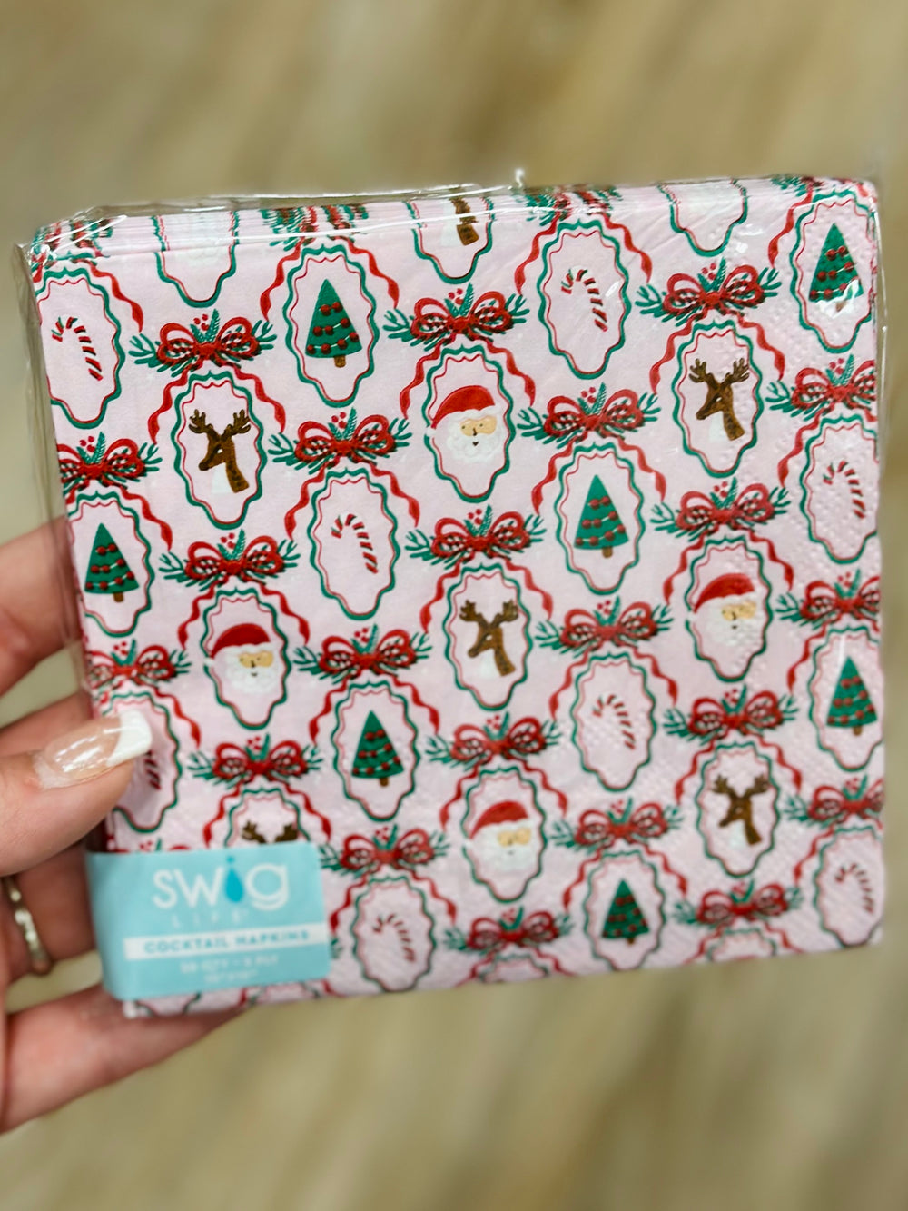 Christmas Cameos Cocktail Napkins