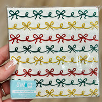 Christmas Bows Cocktail Napkins