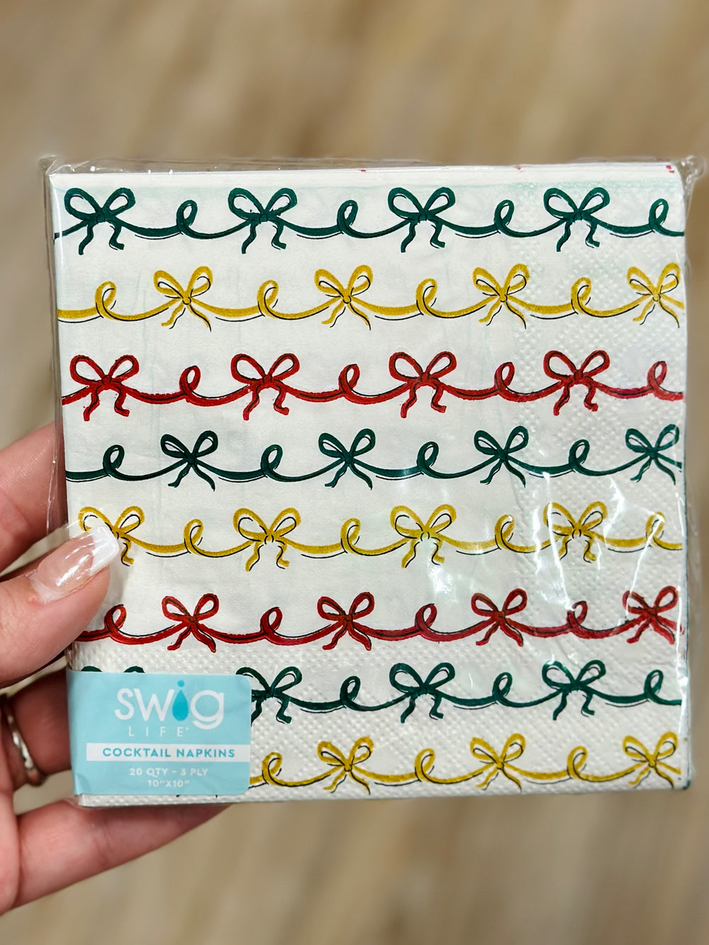 Christmas Bows Cocktail Napkins