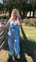 Blue Paisley Jumpsuit
