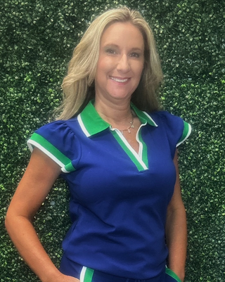 Carissa Top - Navy & Green