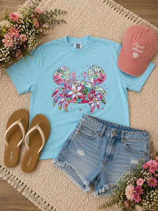 Floral Coastal Crab Tee
