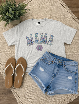 Purple Floral Mama Tee