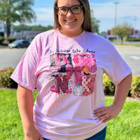 Breast cancer 
Breast cancer awareness tee 
pink ribbon 
trendy tee
