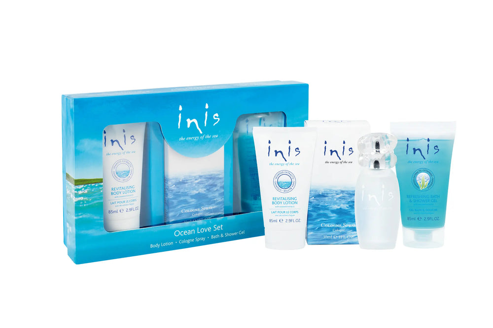 New Look, Same Sparkling Scent!

Experience the fresh, uplifting essence of the sea with our beautifully packaged travel set! Featuring a 30ml Cologne, 85ml Refreshing Shower Gel, and 85ml Revitalizing Body Lotion, this collection is perfect for on-the-go luxury.

Housed in a stunning sparkling seas gift box, this set captures the ocean’s invigorating energy, making it easy to share the joy of seaside freshness—no matter where you are.

Bring the spirit of the sea with you, wherever life takes you!