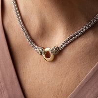 N2801-A000 - Antiqua Collection - Gold Circle Double-Strand Necklace
