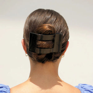 Rectangle Flat Clip - Jet Black