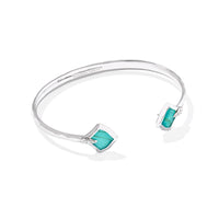 Joelle Silver Bright Aqua Illusion Cuff Bracelet