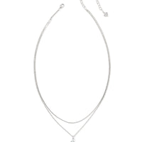 Joelle Silver Bright Aqua Illusion Multi Strand Necklace