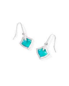 Joelle Silver Bright Aqua Illusion Small Drop Earrings