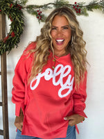 Jolly pullover

Red holiday sweater

Festive embroidered pullover

Cozy Christmas top

Relaxed fit winter sweater

50/50 cotton polyester pullover

Playful holiday sweatshirt

Casual Christmas pullover

Layering pullover for holidays

Seasonal cozy sweater
