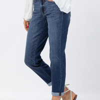 judy blue. midrise jean. cuffed. boyfriend cut.