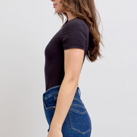 Judy Blue high-rise dark tummy control shorts with a flattering fit, 11" rise, 4.25" inseam, and a soft, stretchy cotton blend for all-day comfort.