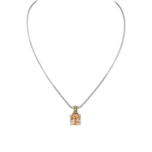 K5246-A703  - Beijos Cor - Cushion Cut Pendant Necklace -  Champagne