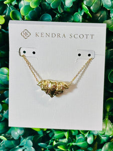 Bat Gold Short Pendant Necklace Golden Obsidian