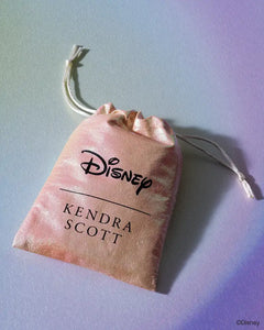 Disney | Kendra Scott Silver Mickey Mouse and Minnie Strand Necklace in White Crystal