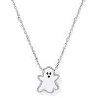Ghost Silver Short Pendant Necklace