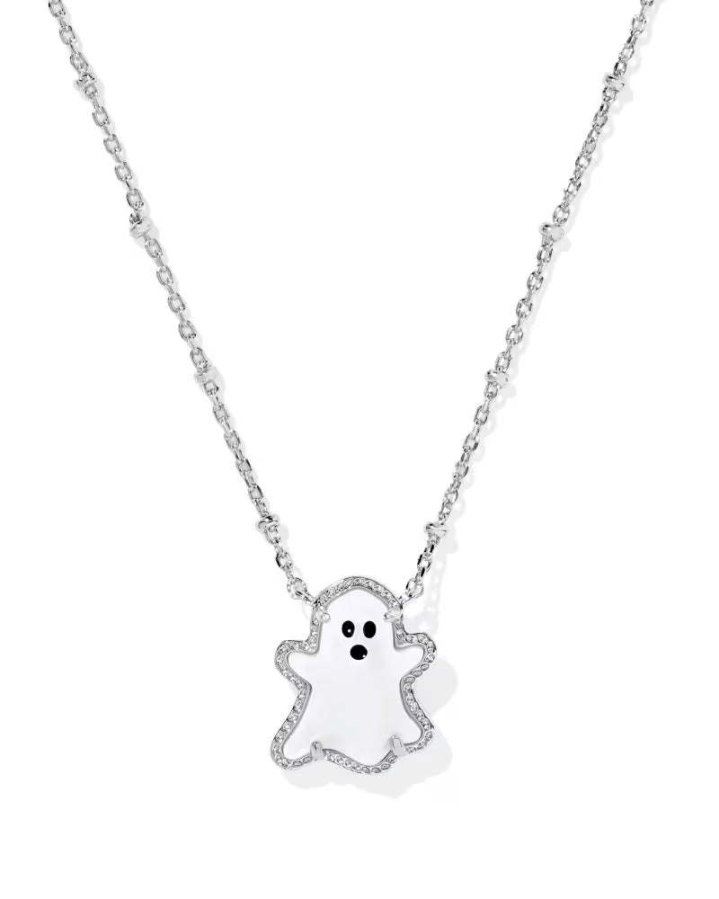 Ghost Silver Short Pendant Necklace