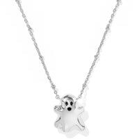 Ghost Silver Short Pendant Necklace