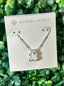 Ghost Silver Short Pendant Necklace
