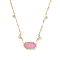 Disney | Kendra Scott Gold Mickey Mouse Elisa Pendant Necklace in Hot Pink Drusy