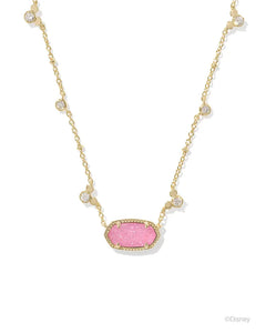 Disney | Kendra Scott Gold Mickey Mouse Elisa Pendant Necklace in Hot Pink Drusy