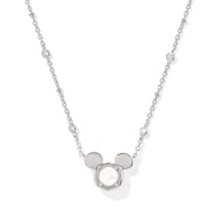 Disney | Kendra Scott Silver Mickey Mouse Pendant Necklace in Freshwater Cultured Pearl
