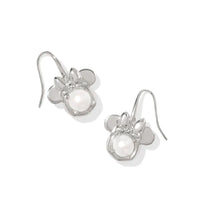 Disney | Kendra Scott Silver Minnie Mouse Drop Earrings in Freshwater Cultured Pearl