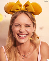 Disney | Kendra Scott Gold Minnie Mouse Pendant Necklace in Hot Pink Drusy

