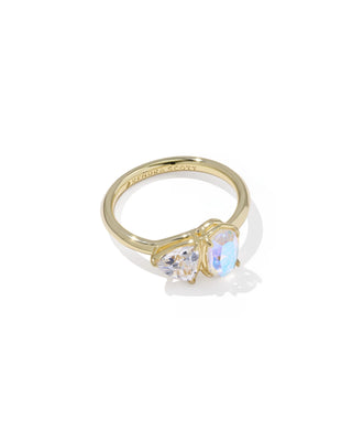 Elevate your everyday look with a ring that was made to be stacked. The Tatum Band Ring pairs Kendra Scott's signature Elisa shape with a sparkling trillion-cut stone in April birthstone-inspired shades — a meaningful, polished addition to any ring stack.

Metal | 14k Yellow Gold Over Brass
Material | Dichroic Glass, White CZ
Stone Style | Toi-et-moi — signature Elisa shape + trillion-cut stone
Size | 0.35" W