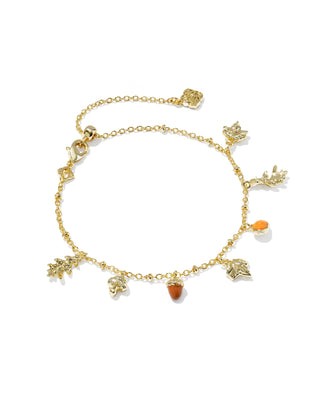 Brand | Kendra Scott
Style | Charm Bracelet
Design | Autumn-inspired charms with hand-painted enamel accents
Colorway | Autumn Gold
Dimensions | 8" L, 0.29" W