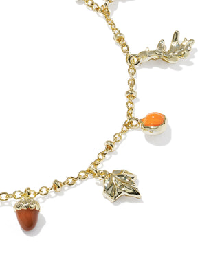 Brand | Kendra Scott
Style | Charm Bracelet
Design | Autumn-inspired charms with hand-painted enamel accents
Colorway | Autumn Gold
Dimensions | 8" L, 0.29" W