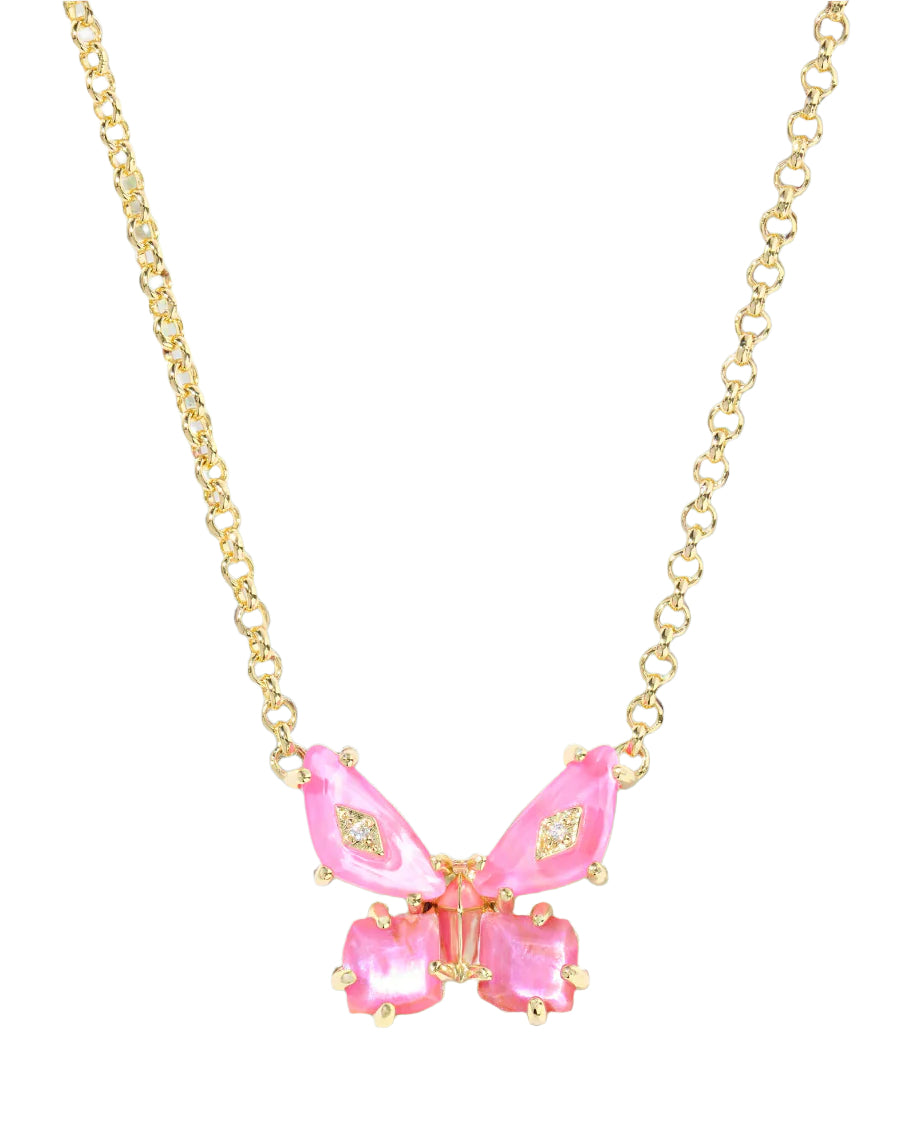 Bianca Butterfly Gold Pink Mix Pendant Necklace
Kendra Scott Necklace 
Kendra Scott Butterfly 