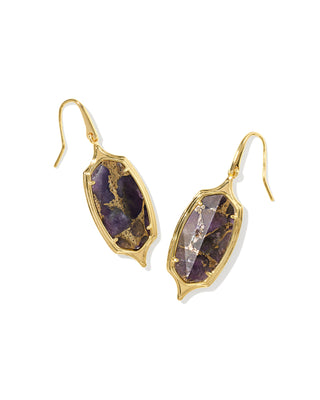 Brand | Kendra Scott
Style | Dani Stepped Frame drop earrings
Color | Bronze Veined Purple Amethyst with a gold frame
Design | Elongated silhouette with a dimensional stepped frame
Dimensions | 1.82" L x 0.59" W