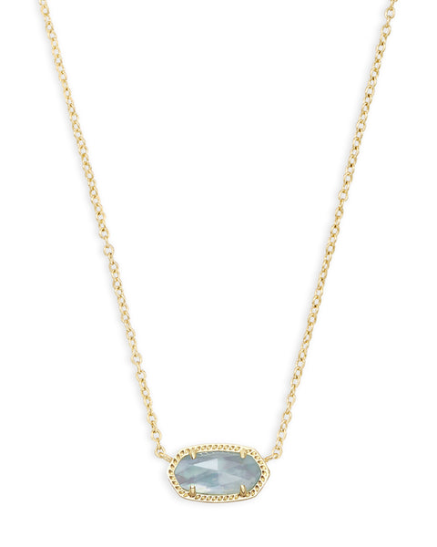 Elisa Gold Pendant Necklace in Light Blue Illusion
kendra scott necklace